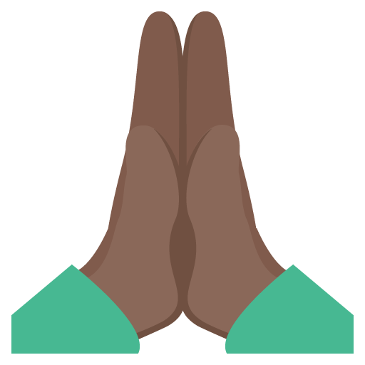 Folded Hands: Dark Skin Tone, the previous design