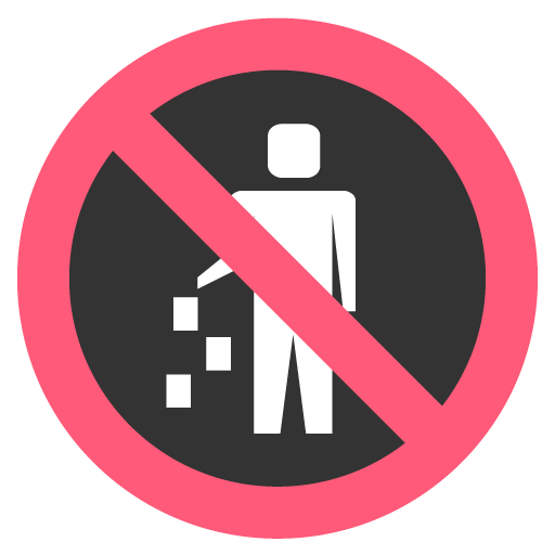 No Littering as drawn by JoyPixels in 2.2.5