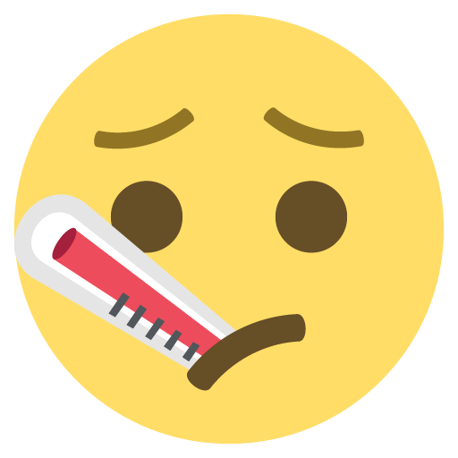 Face with Thermometer, the previous design