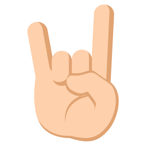 Sign of the Horns: Medium-Light Skin Tone, the previous design