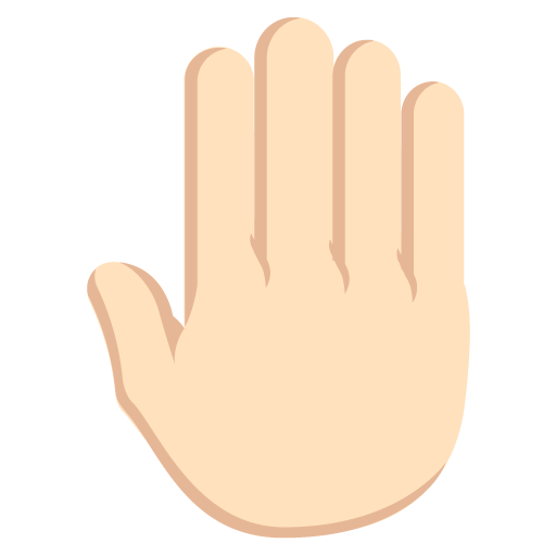 Raised Back of Hand: Light Skin Tone, the previous design