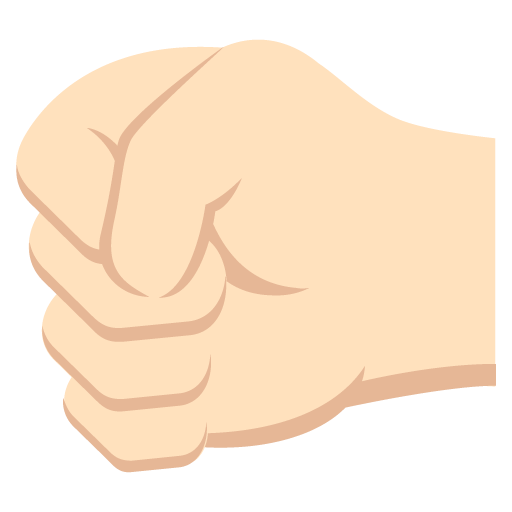 Left-Facing Fist: Light Skin Tone, the previous design