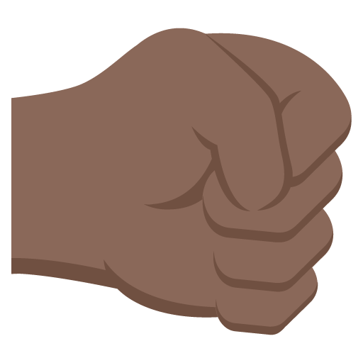Right-Facing Fist: Dark Skin Tone, the previous design