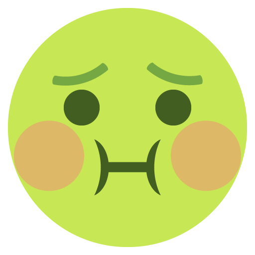 Nauseated Face, the previous design