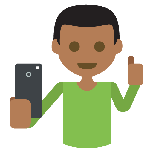 Selfie: Medium-Dark Skin Tone, the previous design
