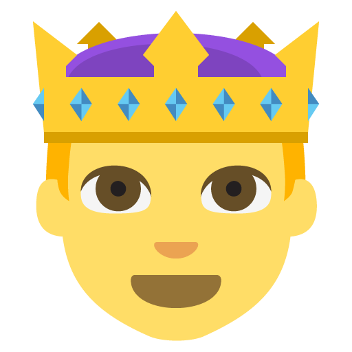 Prince as drawn by JoyPixels in 2.2.5