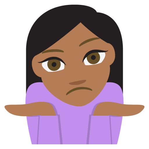 Person Shrugging: Medium-Dark Skin Tone, the previous design