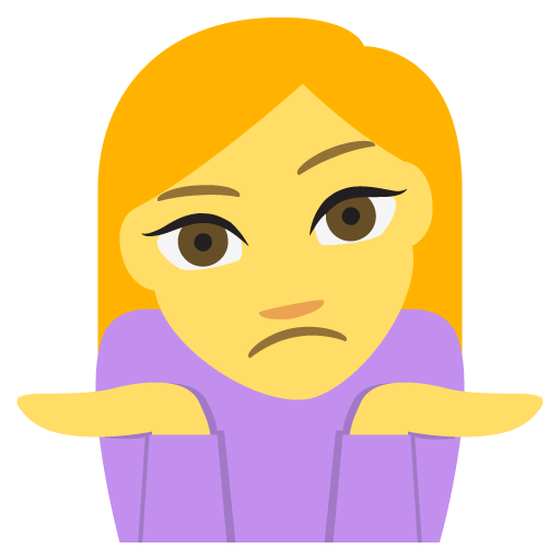 Person Shrugging, the previous design
