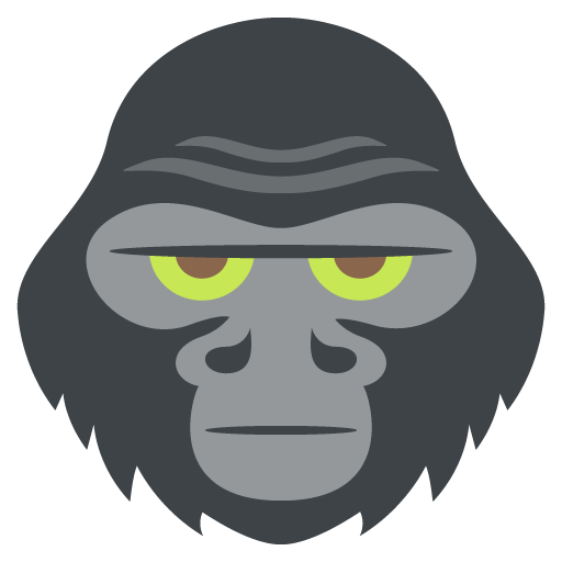 Gorilla as drawn by JoyPixels in 2.2.5