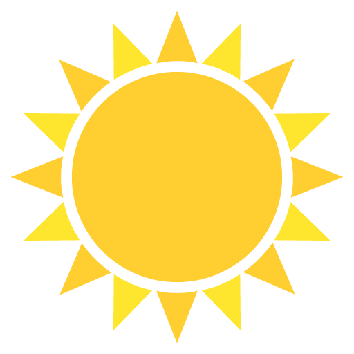 Sun as drawn by JoyPixels in 2.2.5