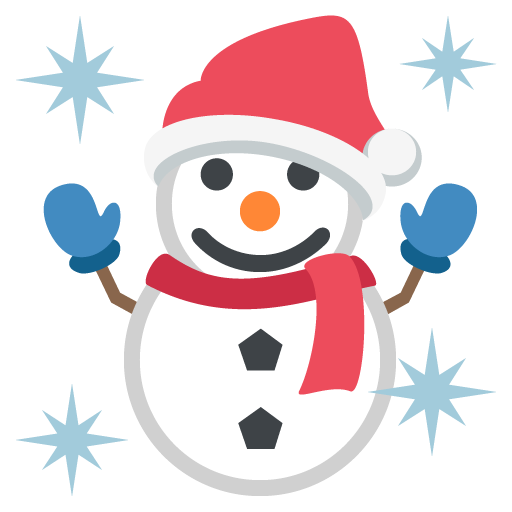 Snowman as drawn by JoyPixels in 2.2.5