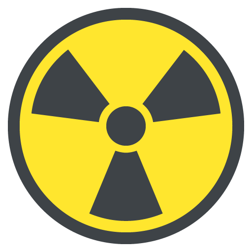Radioactive as drawn by JoyPixels in 2.2.5
