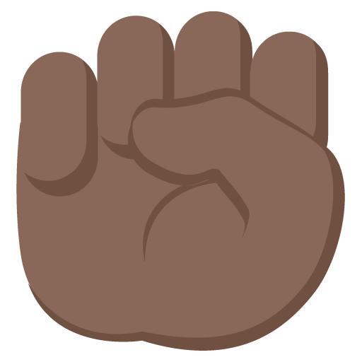 Raised Fist: Dark Skin Tone, the previous design