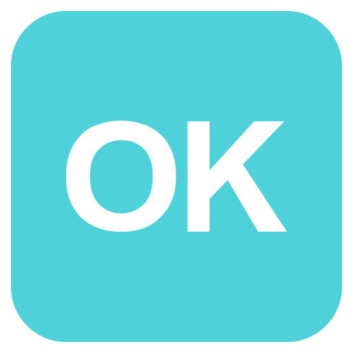OK Button as drawn by JoyPixels in 2.2