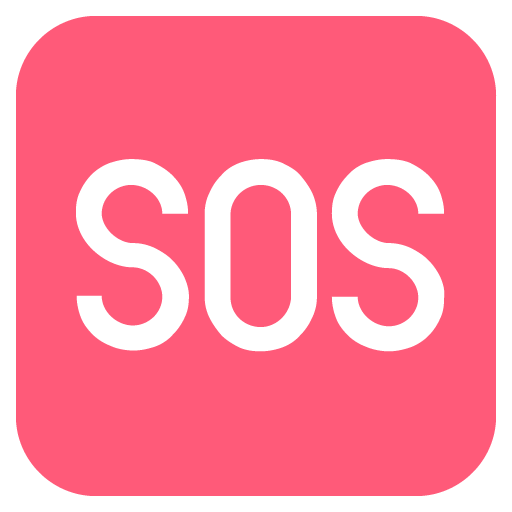SOS Button as drawn by JoyPixels in 2.2