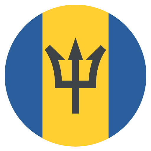 Flag: Barbados as drawn by JoyPixels in 2.2
