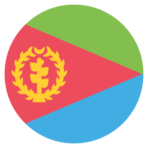Flag: Eritrea as drawn by JoyPixels in 2.2