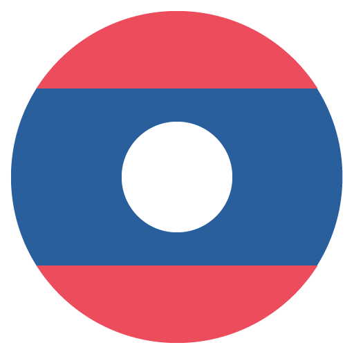 Flag: Laos as drawn by JoyPixels in 2.2