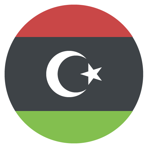 Flag: Libya as drawn by JoyPixels in 2.2