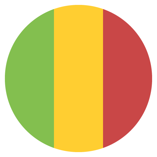 Flag: Mali as drawn by JoyPixels in 2.2