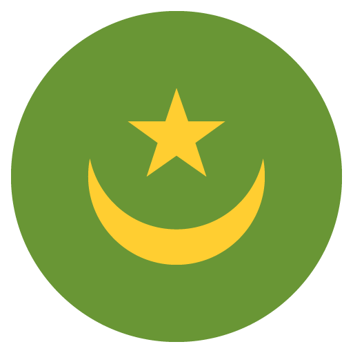 Flag: Mauritania as drawn by JoyPixels in 2.2