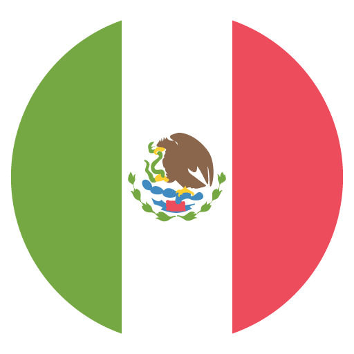 Flag: Mexico as drawn by JoyPixels in 2.2