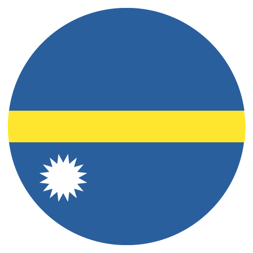 Flag: Nauru as drawn by JoyPixels in 2.2
