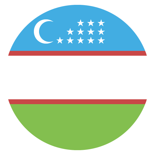 Flag: Uzbekistan as drawn by JoyPixels in 2.2