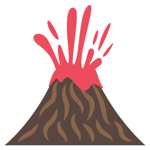 Volcano as drawn by JoyPixels in 2.2