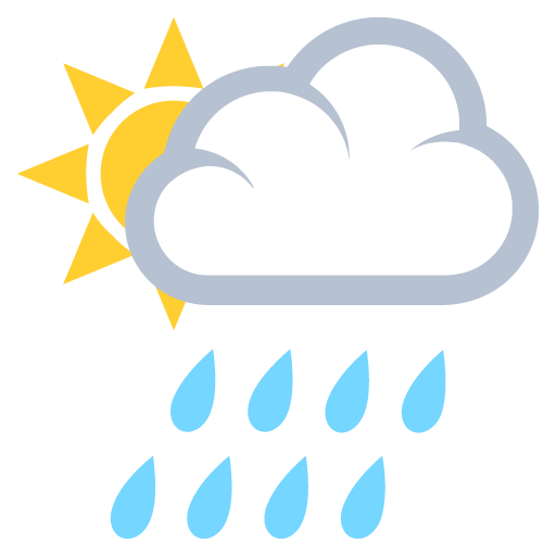 Sun Behind Rain Cloud as drawn by JoyPixels in 2.2