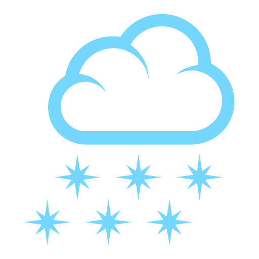 Cloud with Snow as drawn by JoyPixels in 2.2