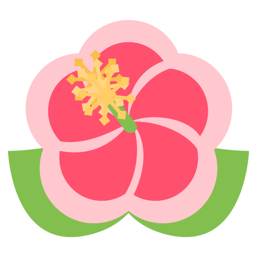 Hibiscus as drawn by JoyPixels in 2.2