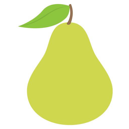 Pear as drawn by JoyPixels in 2.2