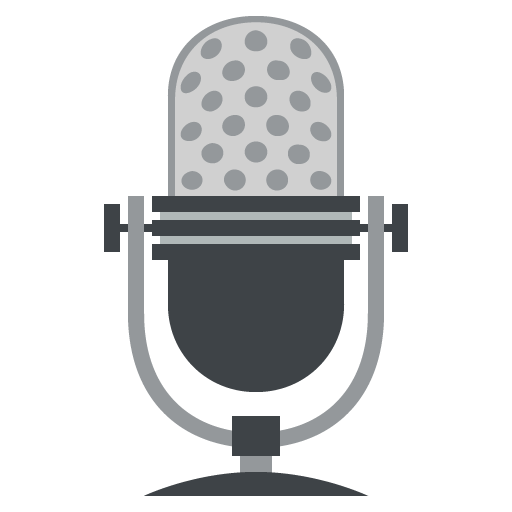 Studio Microphone as drawn by JoyPixels in 2.2