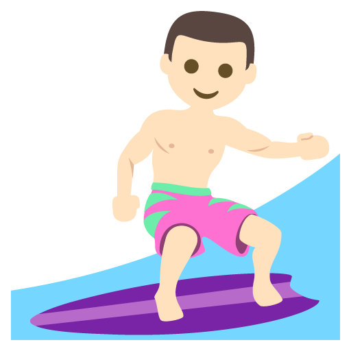 Person Surfing: Light Skin Tone, the design in this release