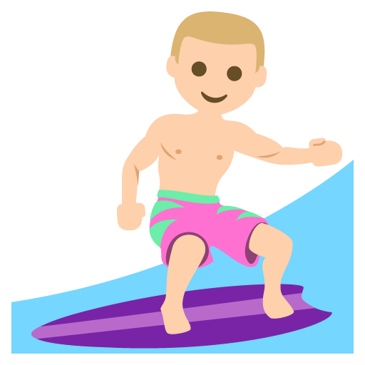 Person Surfing: Medium-Light Skin Tone, the design in this release
