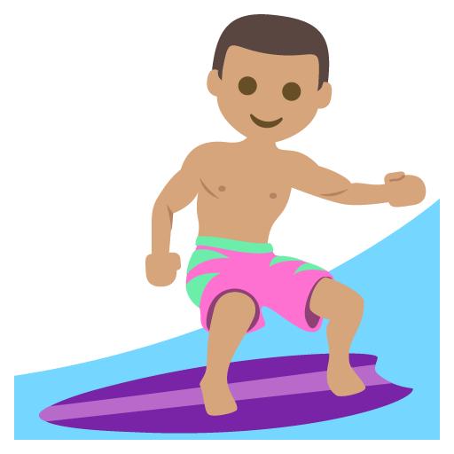 Person Surfing: Medium Skin Tone, the design in this release