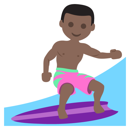 Person Surfing: Dark Skin Tone, the design in this release