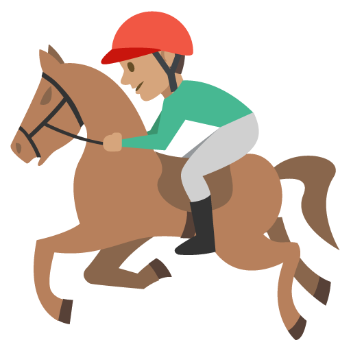 Horse Racing: Medium Skin Tone, the design in this release