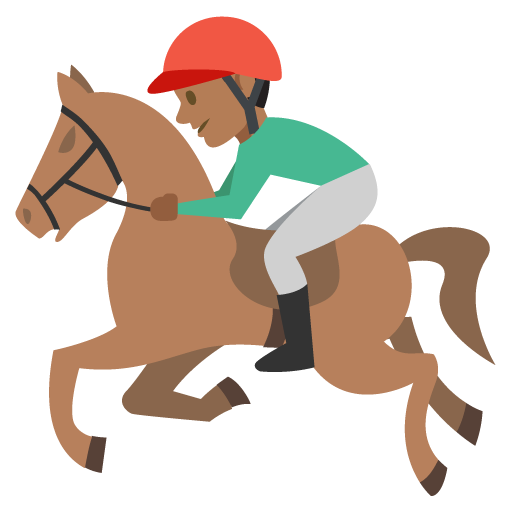 Horse Racing: Medium-Dark Skin Tone, the design in this release