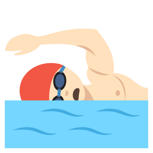 Person Swimming: Light Skin Tone, the design in this release