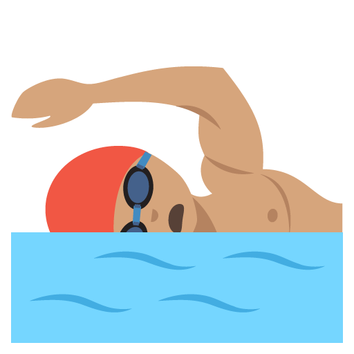 Person Swimming: Medium Skin Tone, the design in this release
