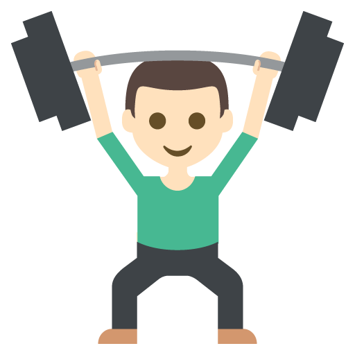 Person Lifting Weights: Light Skin Tone, the design in this release