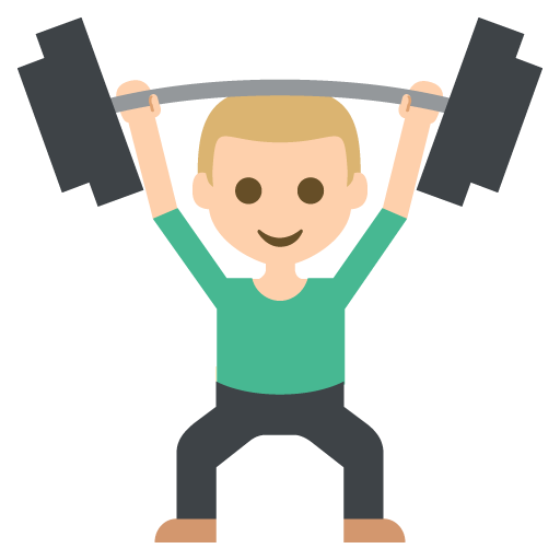 Person Lifting Weights: Medium-Light Skin Tone, the design in this release