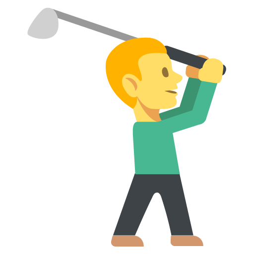 Person Golfing, the design in this release