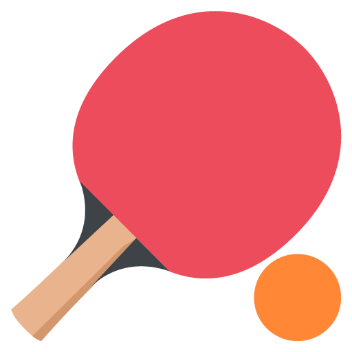 Ping Pong as drawn by JoyPixels in 2.2