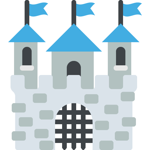 Castle as drawn by JoyPixels in 2.2