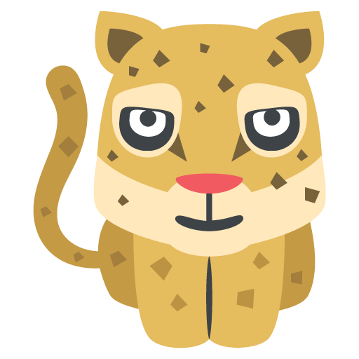 Leopard as drawn by JoyPixels in 2.2