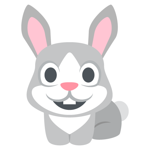 Rabbit as drawn by JoyPixels in 2.2
