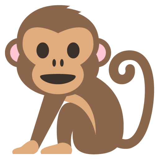 Monkey as drawn by JoyPixels in 2.2